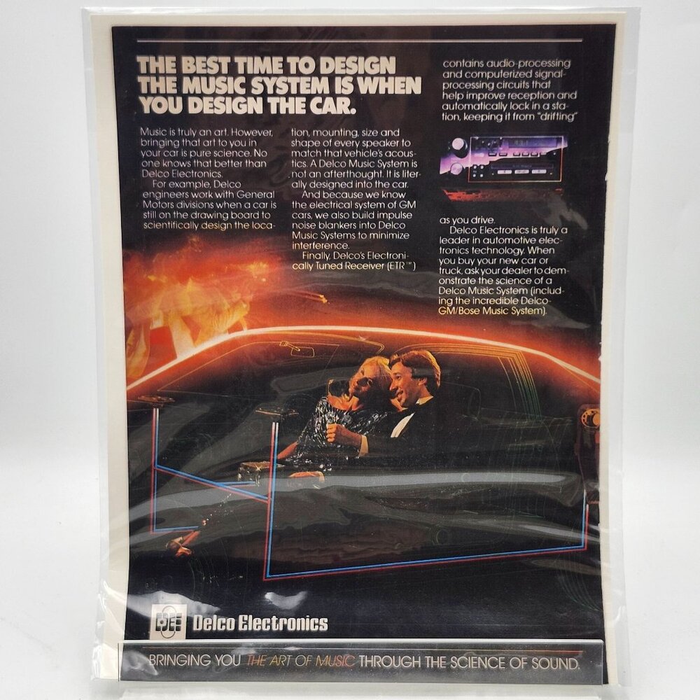 Delco Electronics Tim Allen Car Radio Stereo Music System Print Ad
